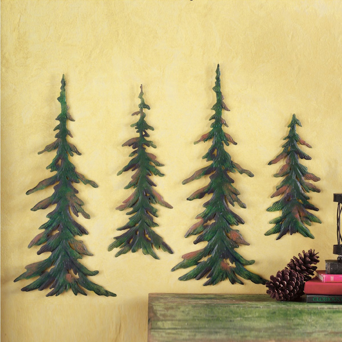 Evergreen Pine Tree Metal Wall Decor Set Collections Etc.