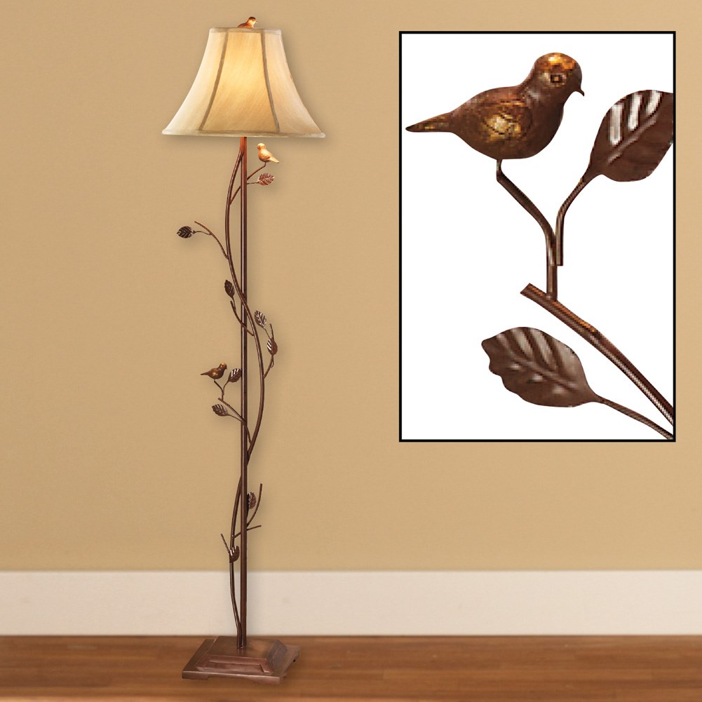 Antique Birds & Vines Floor Lamp Collections Etc.