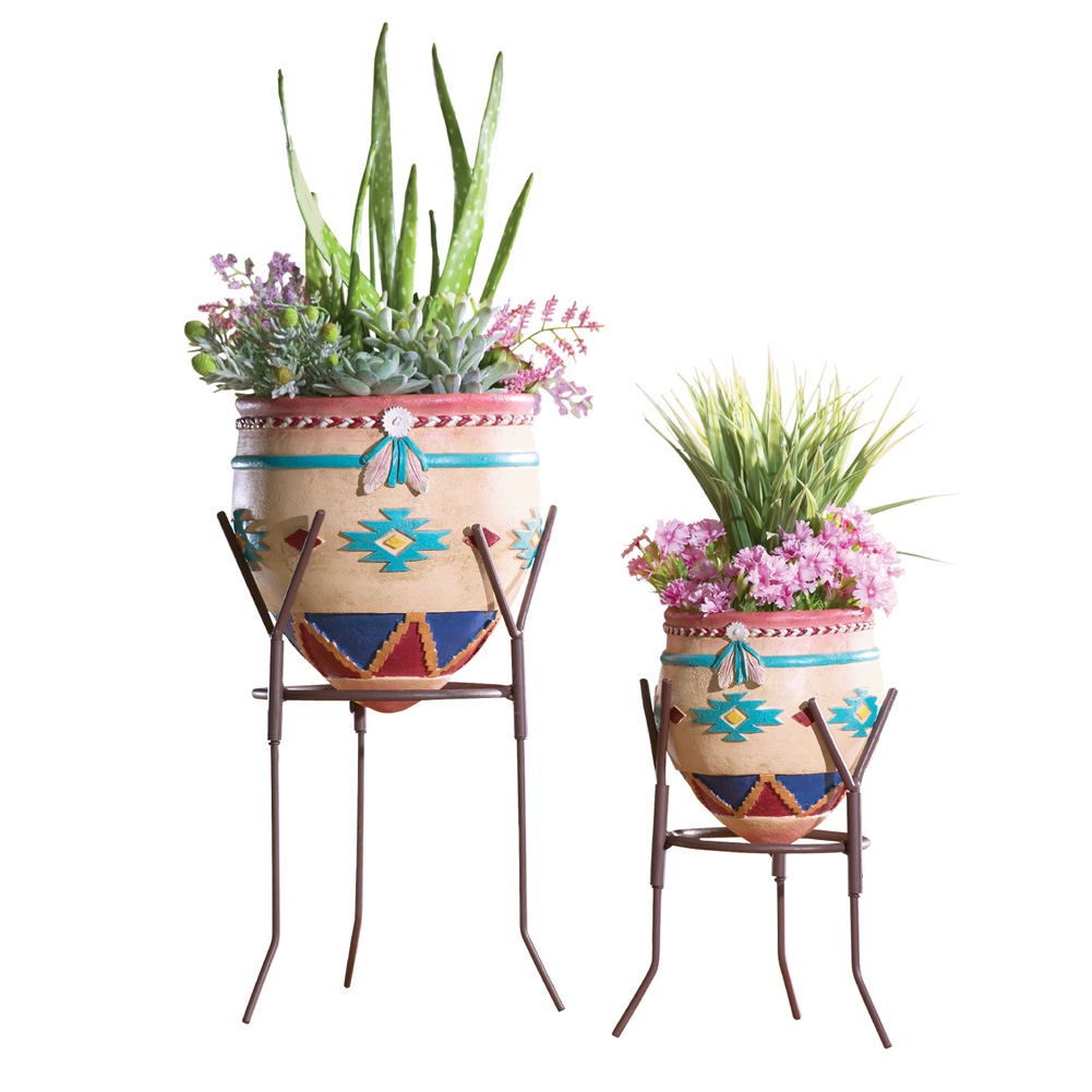 Southwest Garden Planters - Set of 2 NO SIZE