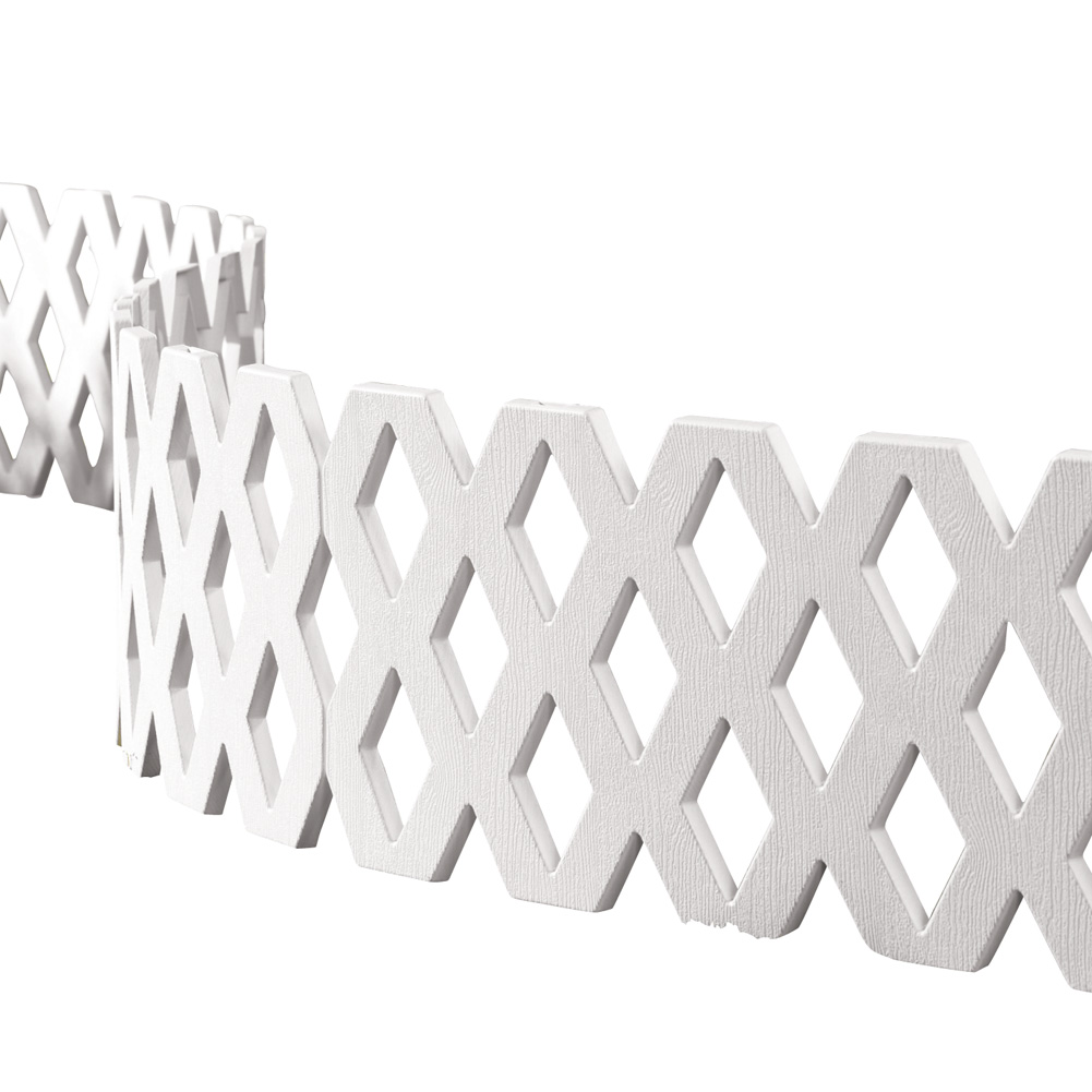 Lattice Fence Garden Border Set - 4 pc 23.25 X 23.25 X 12.25 White