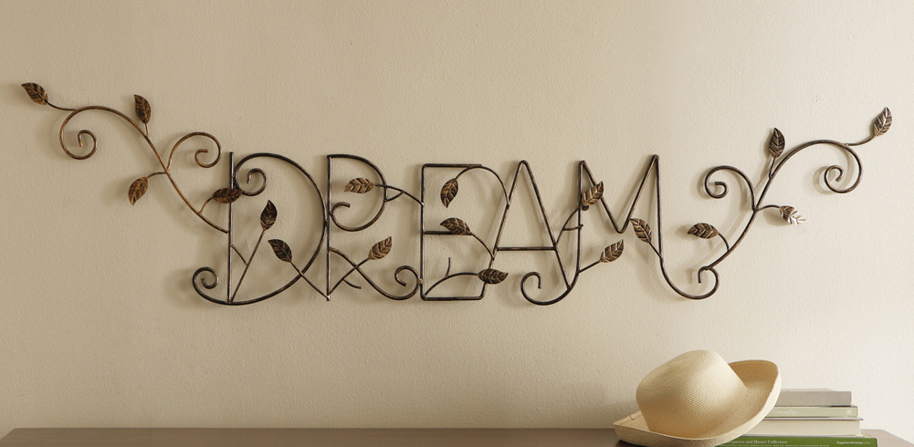 Dream Hanging Metal Wall Decor