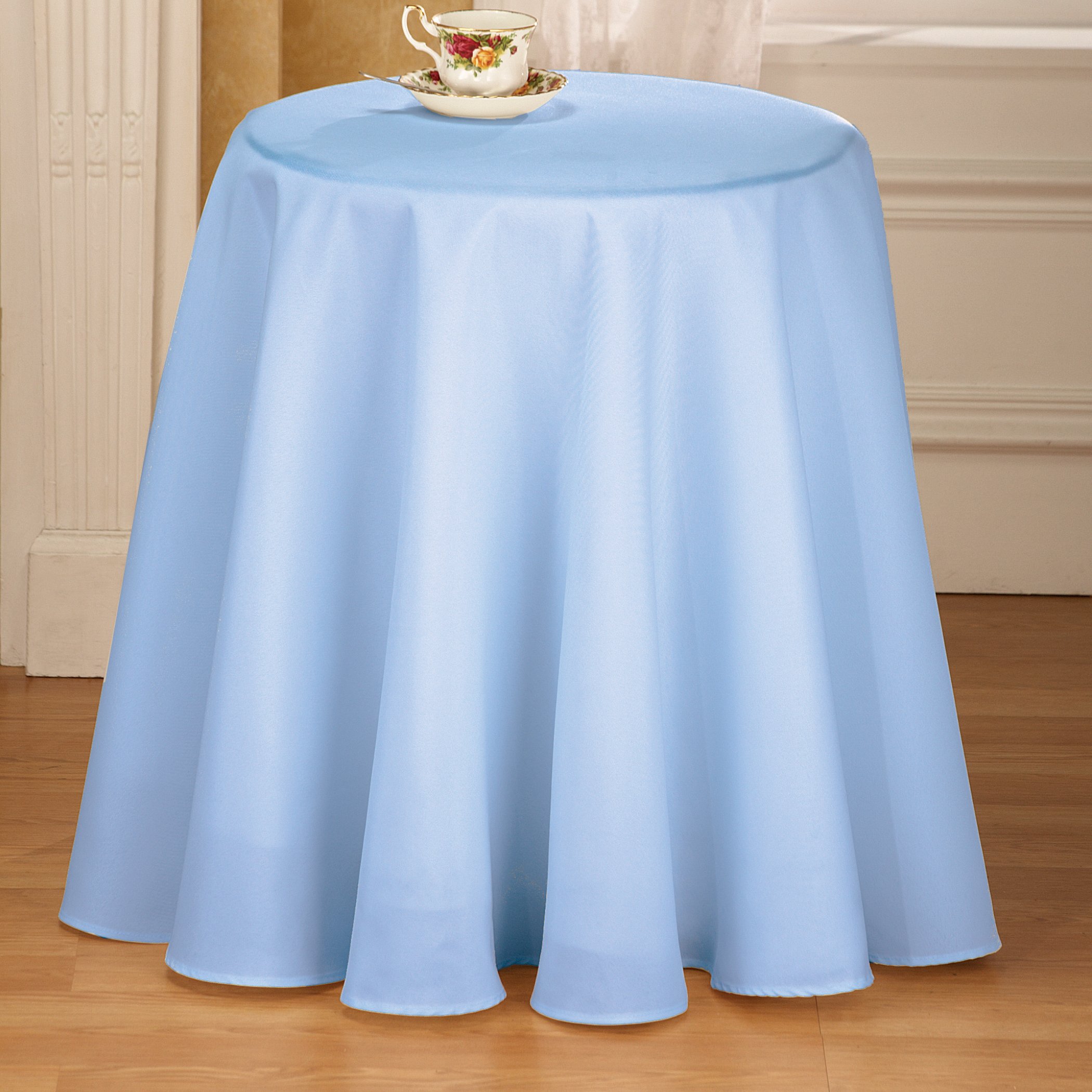 70 Inch Round Solid Colored Tablecloth, 100% Durable Polyester - Picture 6 of 63