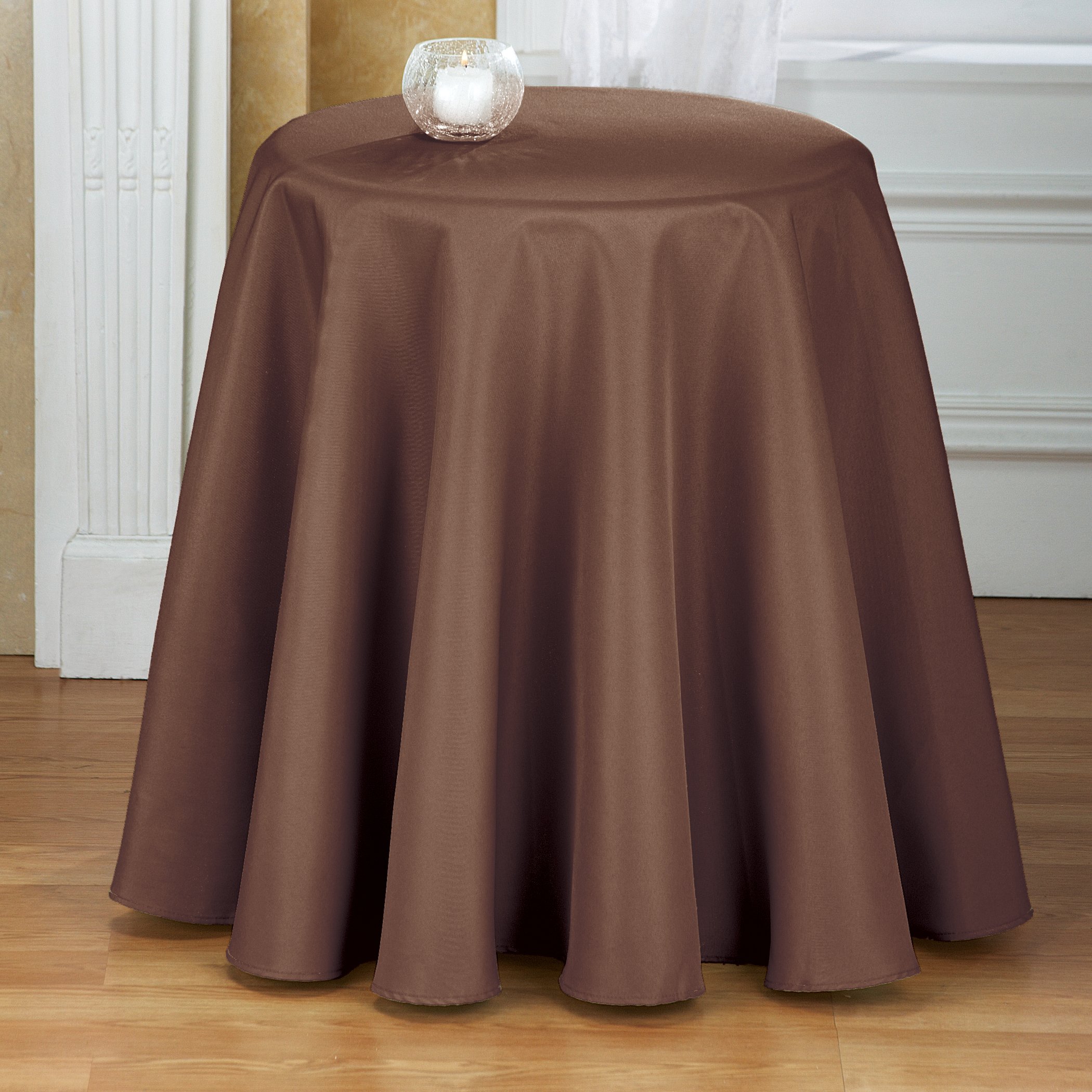 70 Inch Round Solid Colored Tablecloth, 100% Durable Polyester - Picture 12 of 63