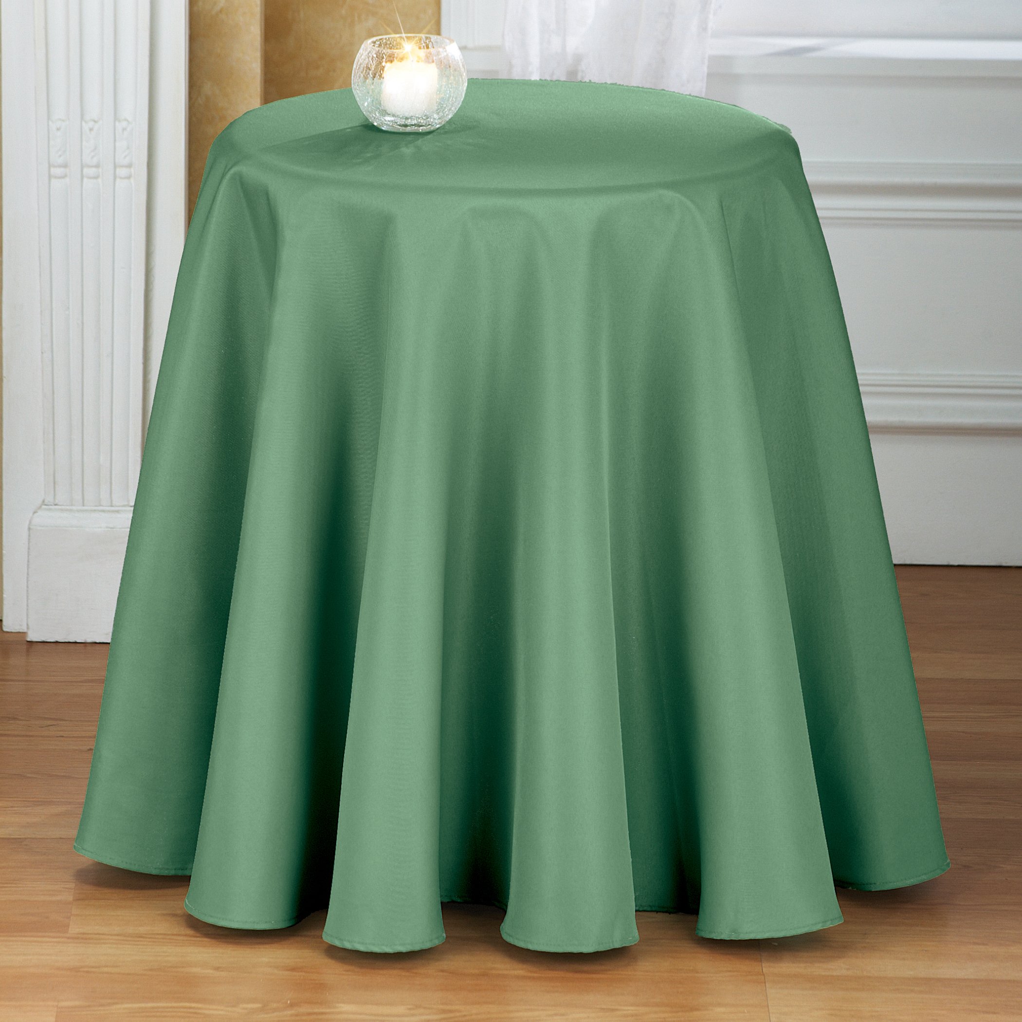 70 Inch Round Solid Colored Tablecloth, 100% Durable Polyester - Picture 18 of 63