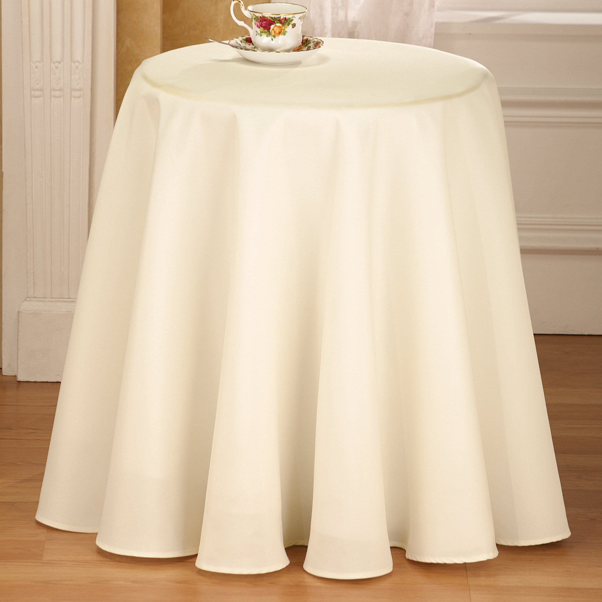 70 Inch Round Solid Colored Tablecloth, 100% Durable Polyester - Picture 24 of 63