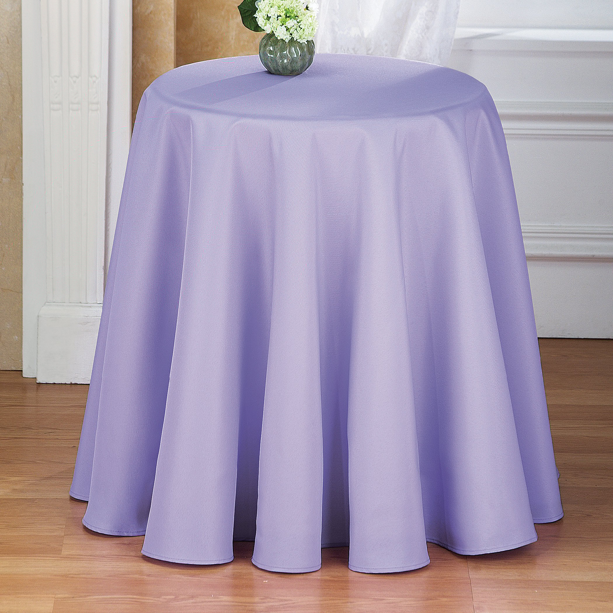 70 Inch Round Solid Colored Tablecloth, 100% Durable Polyester - Picture 30 of 63