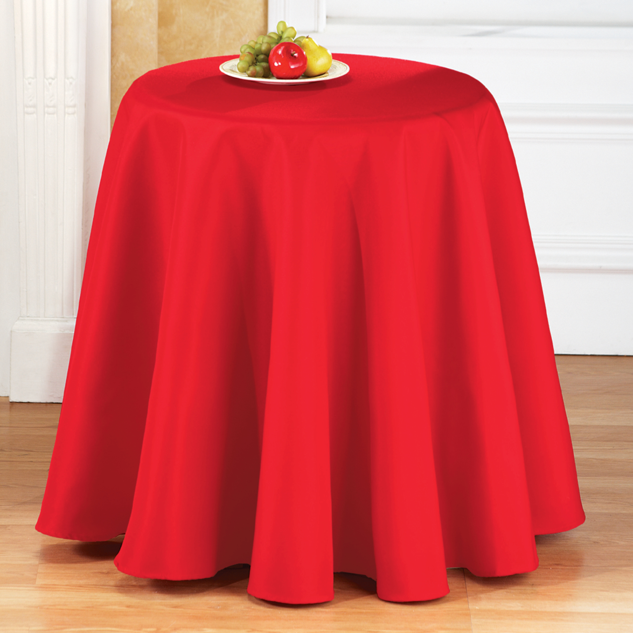 70 Inch Round Solid Colored Tablecloth, 100% Durable Polyester - Picture 36 of 63