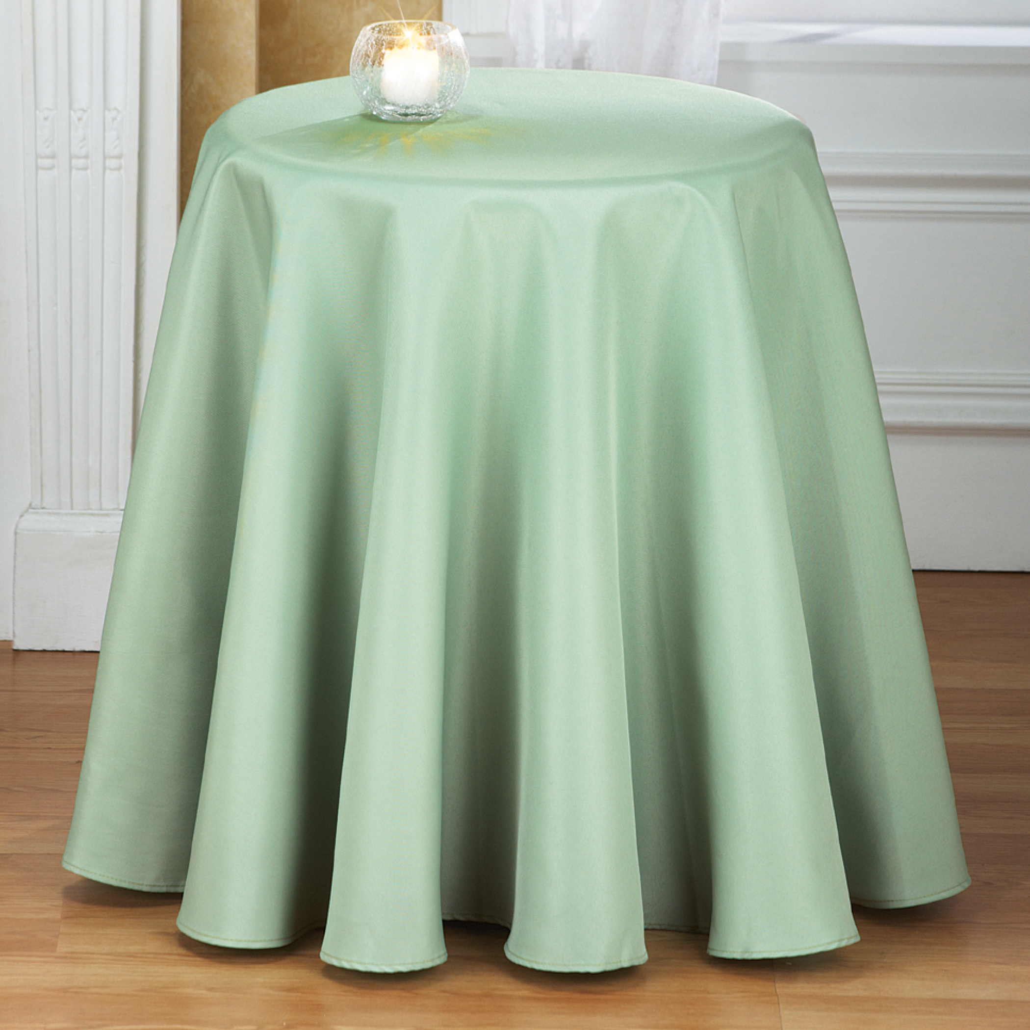 70 Inch Round Solid Colored Tablecloth, 100% Durable Polyester - Picture 48 of 63