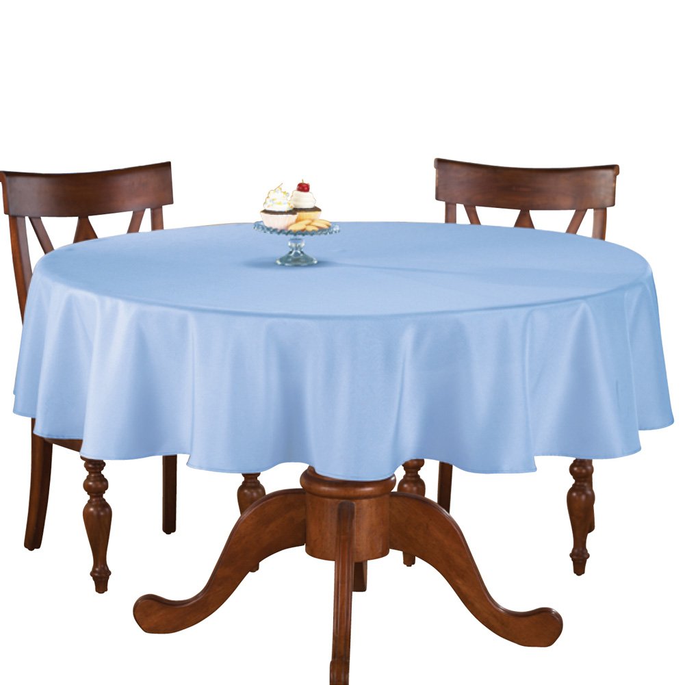 70 Inch Round Solid Colored Tablecloth, 100% Durable Polyester - Picture 4 of 63