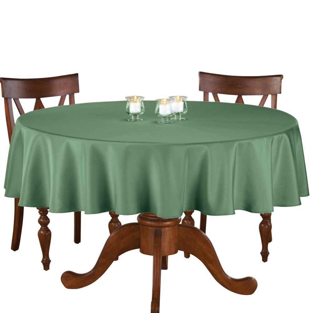 70 Inch Round Solid Colored Tablecloth, 100% Durable Polyester - Picture 16 of 63