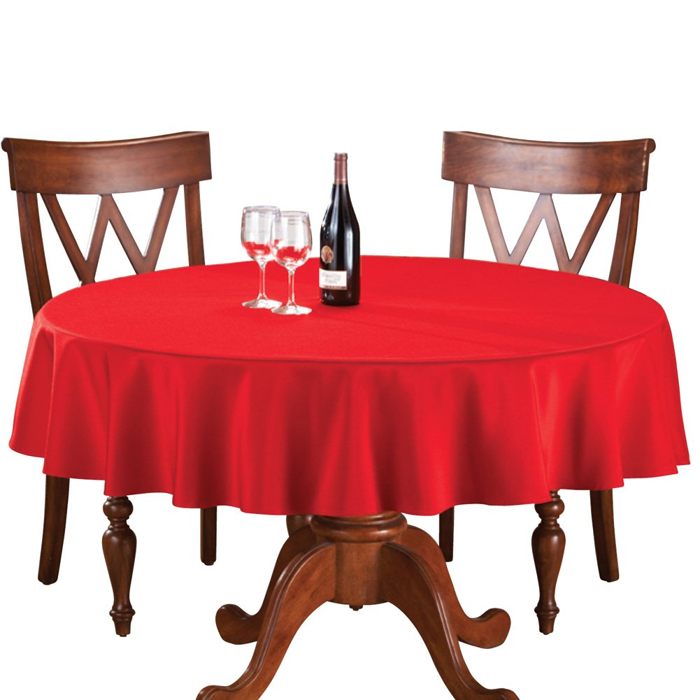 70 Inch Round Solid Colored Tablecloth, 100% Durable Polyester - Picture 34 of 63