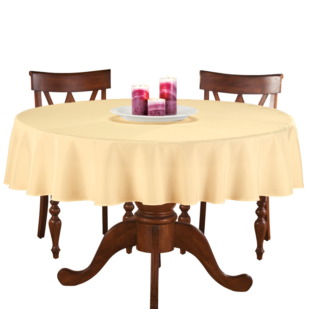70 Inch Round Solid Colored Tablecloth, 100% Durable Polyester - Picture 58 of 63