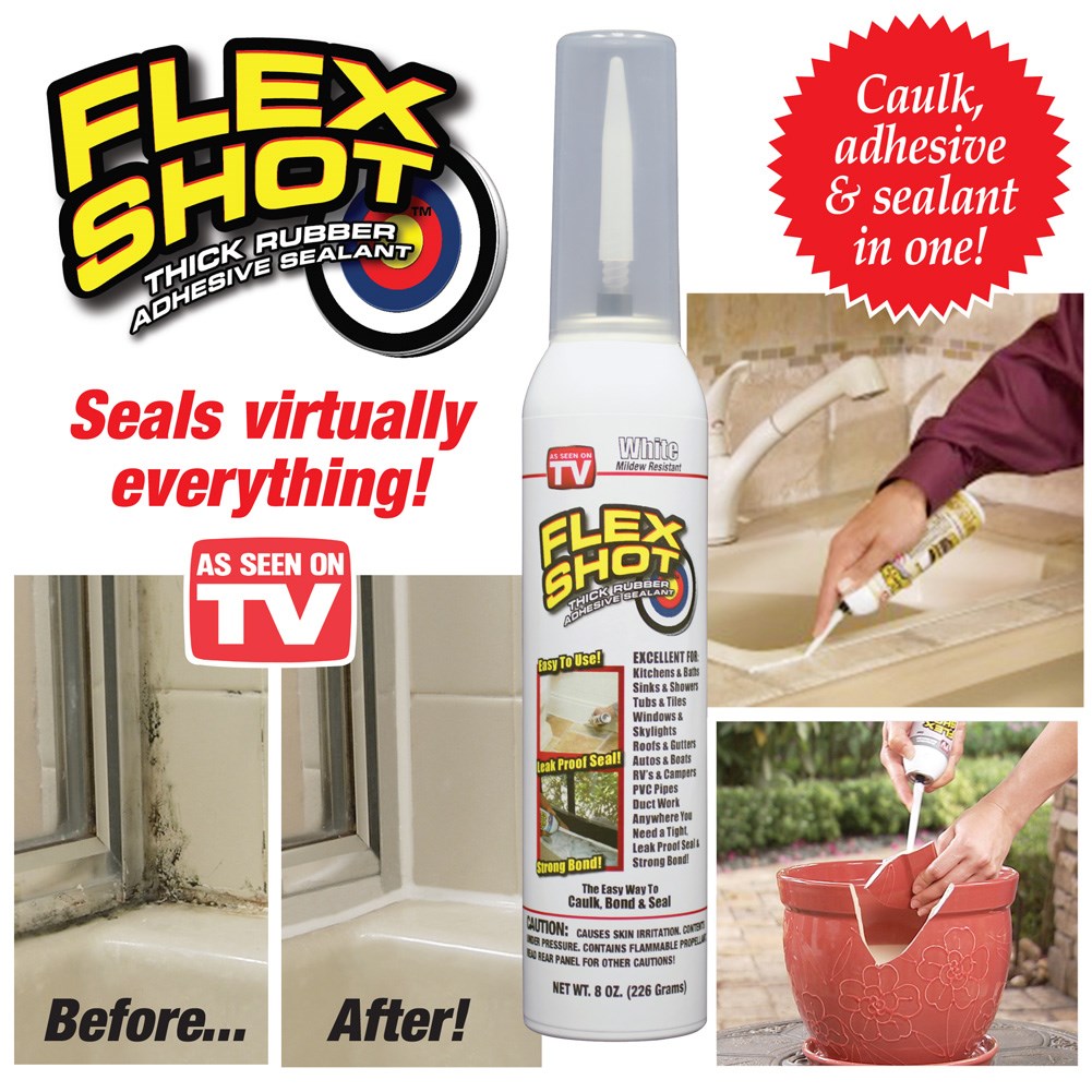 Flex Shot Waterproof Caulk Sealant Collections Etc.