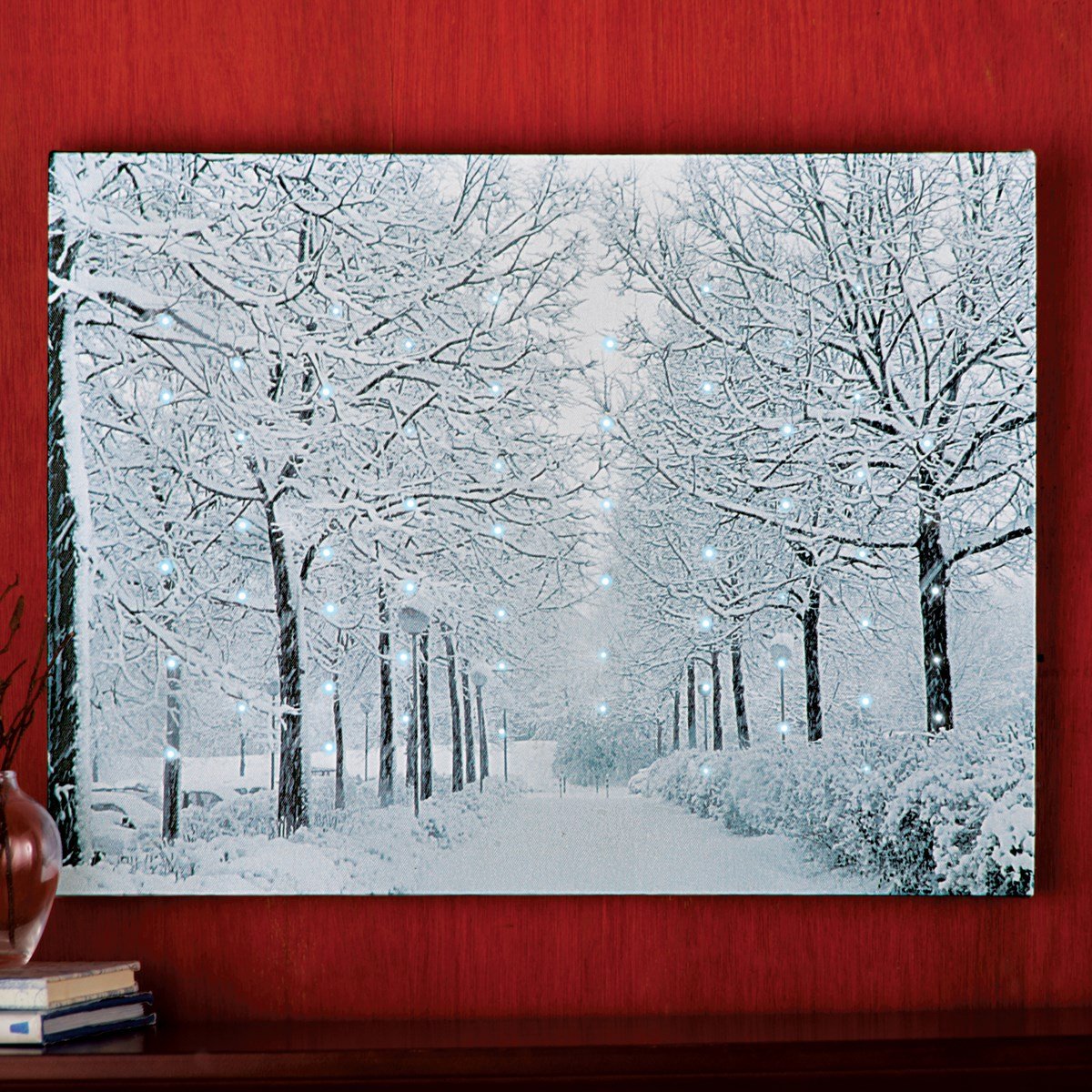 Fiber Optic Winter Wonderland Canvas Wall Art Collections Etc.