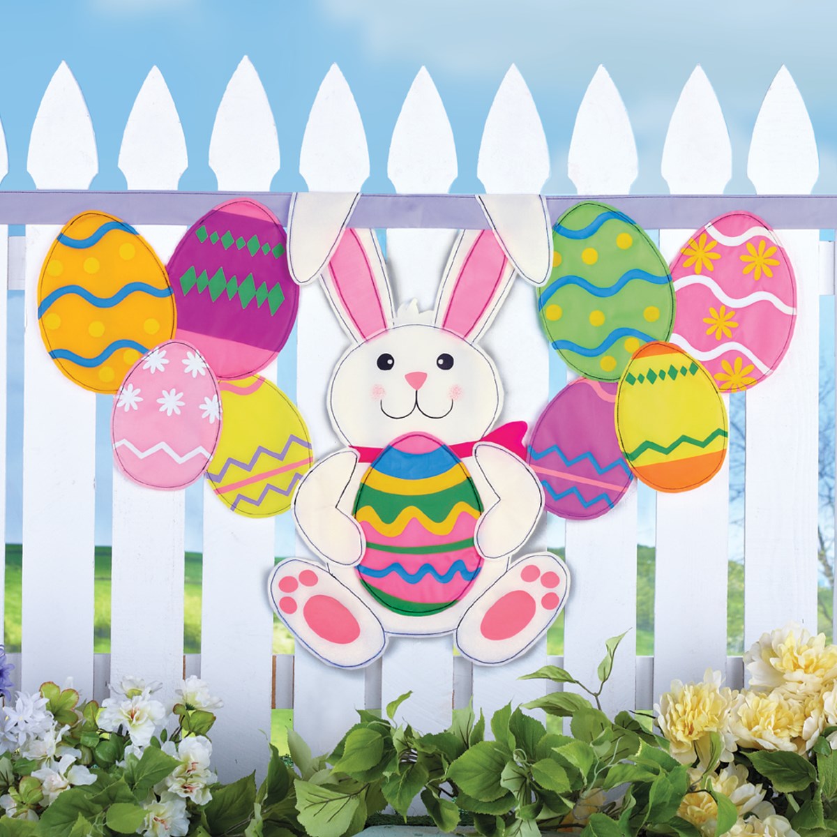 Easter Bunny and Eggs Hanging Banner Collections Etc.