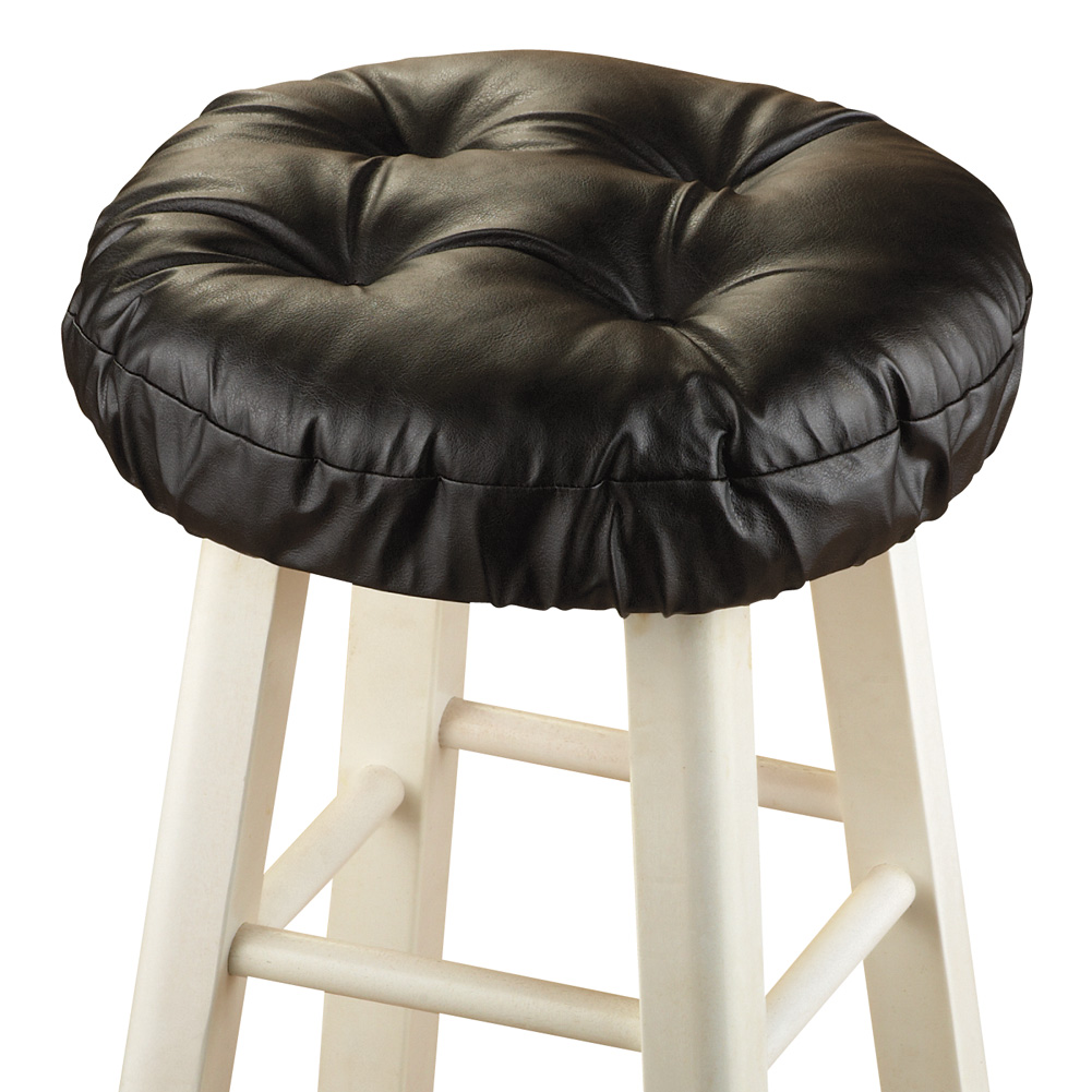 Padded Barstool Seat Cover Cushion 14 X 14 X 1 Black, Standard