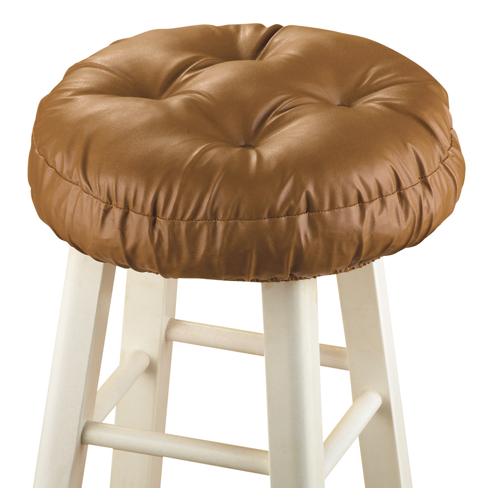Padded Barstool Seat Cover Cushion 14 X 14 X 1 Brown, Standard