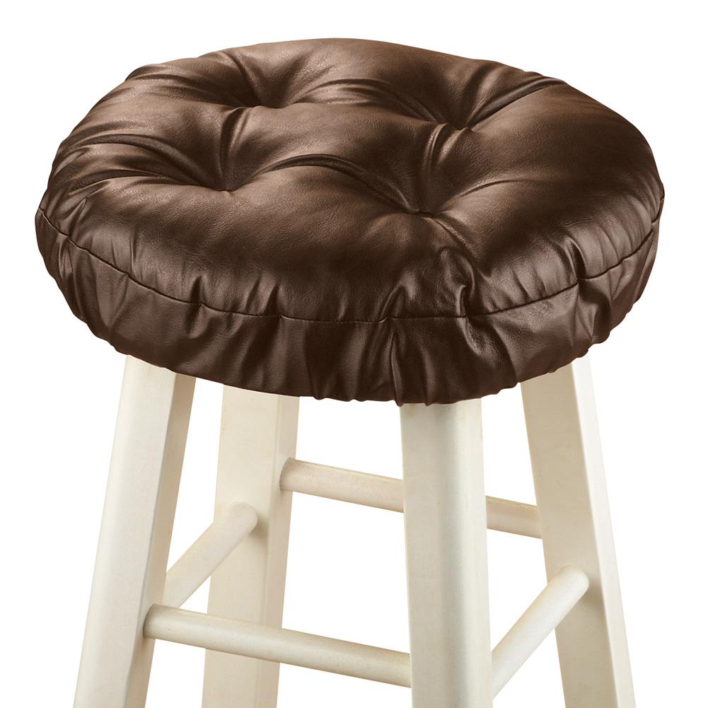 Padded Barstool Seat Cover Cushion 14 X 14 X 1 Dark Brown, Standard