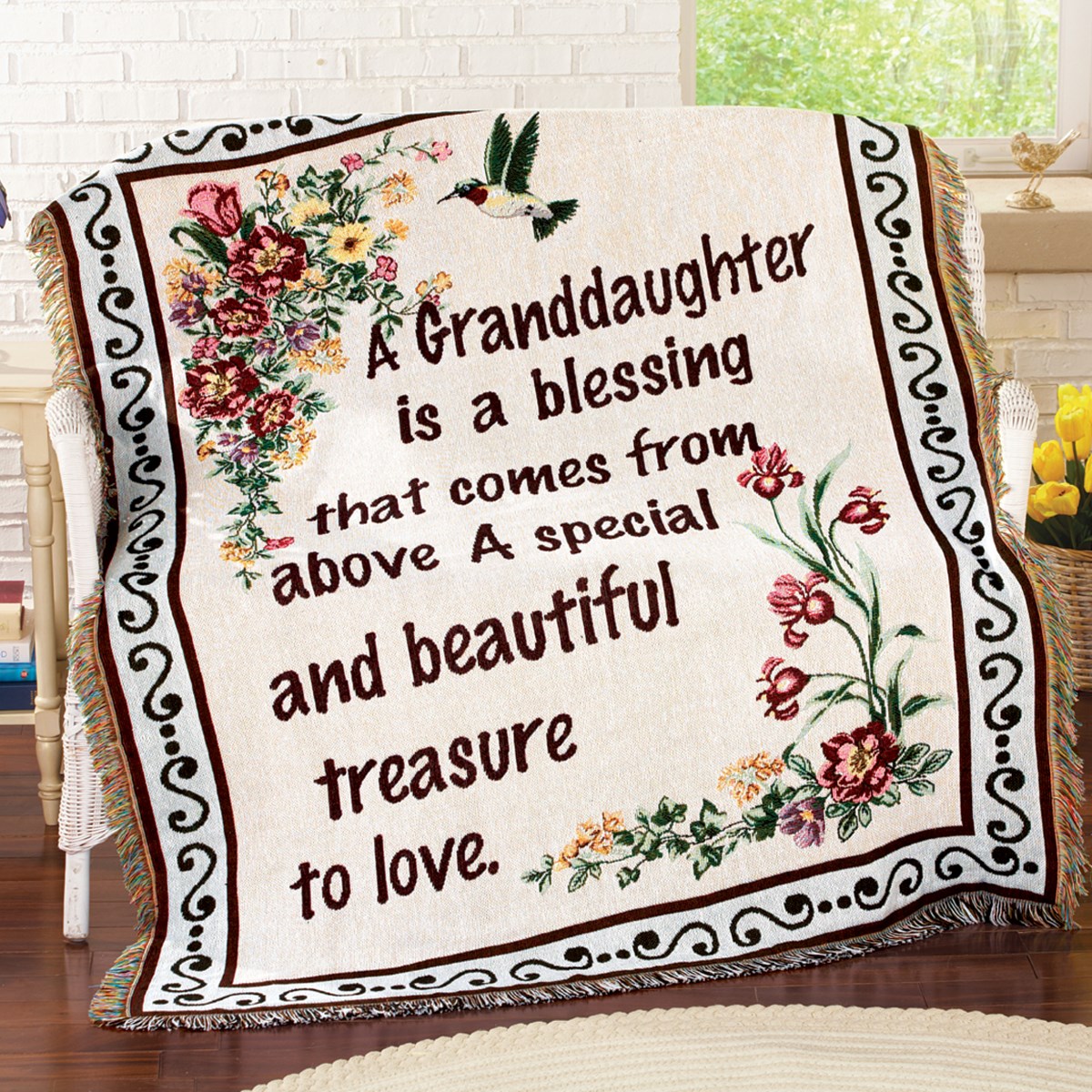 Floral Treasure Blessings Throw Blanket Collections Etc.
