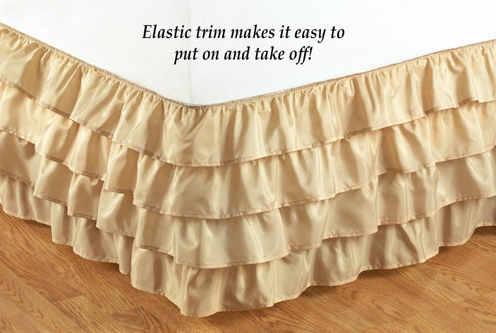 Ruffled Layers Neutral Bedskirt Collections Etc.