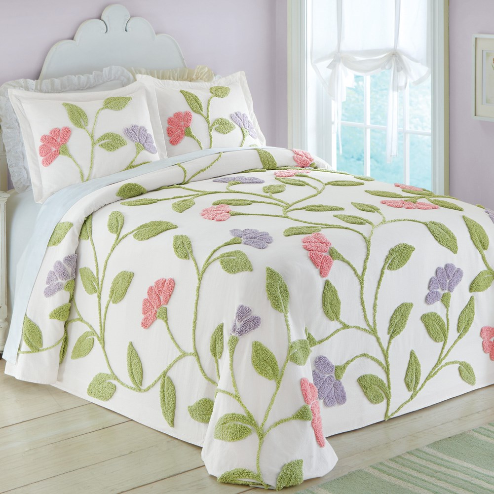 Floral Garden Party Chenille Bedspread Collections Etc.