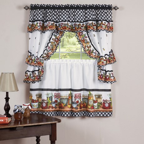 Mason Jars Kitchen Cafe Curtain Set Collections Etc