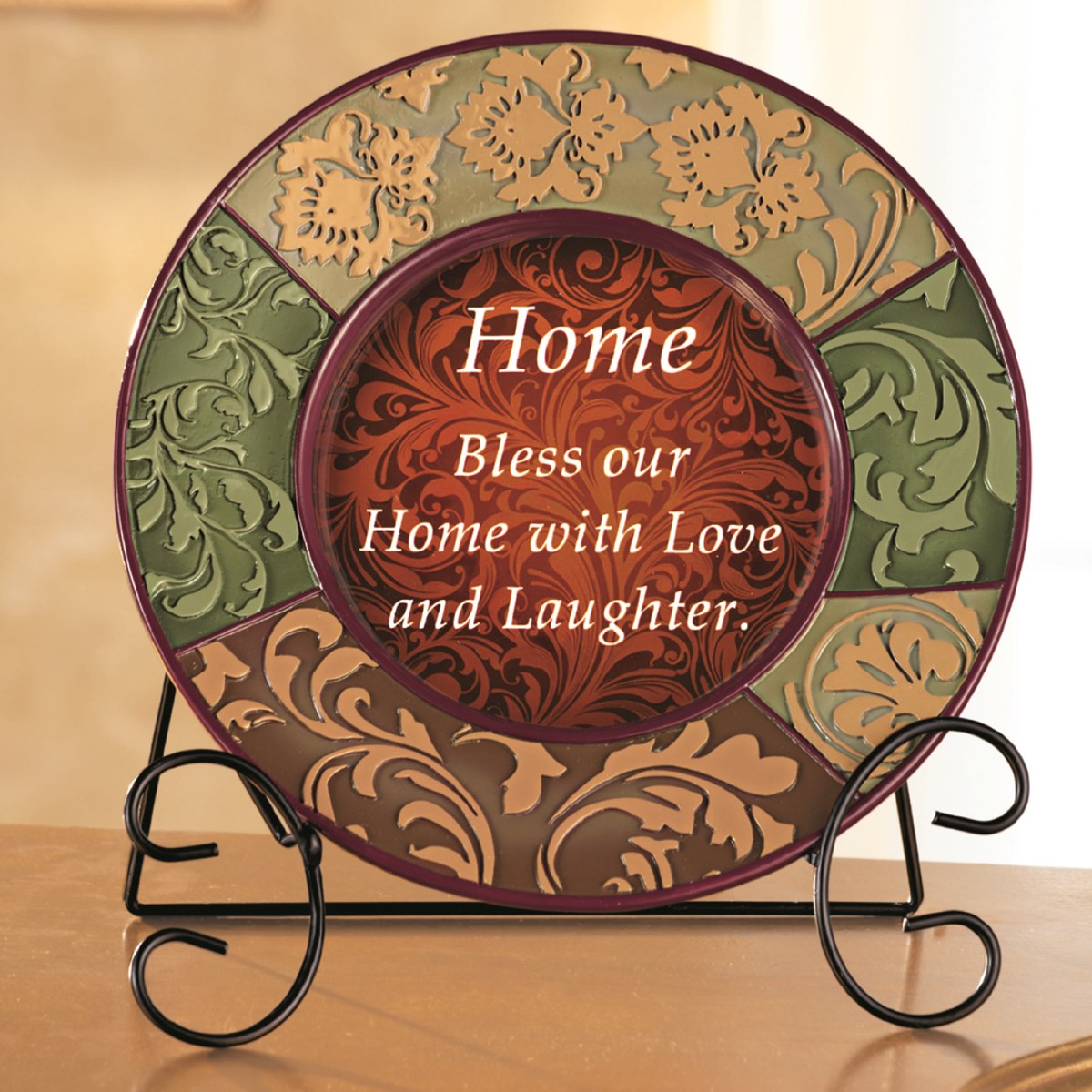 Decorative Inspirational Plate with Display Stand Collections Etc.