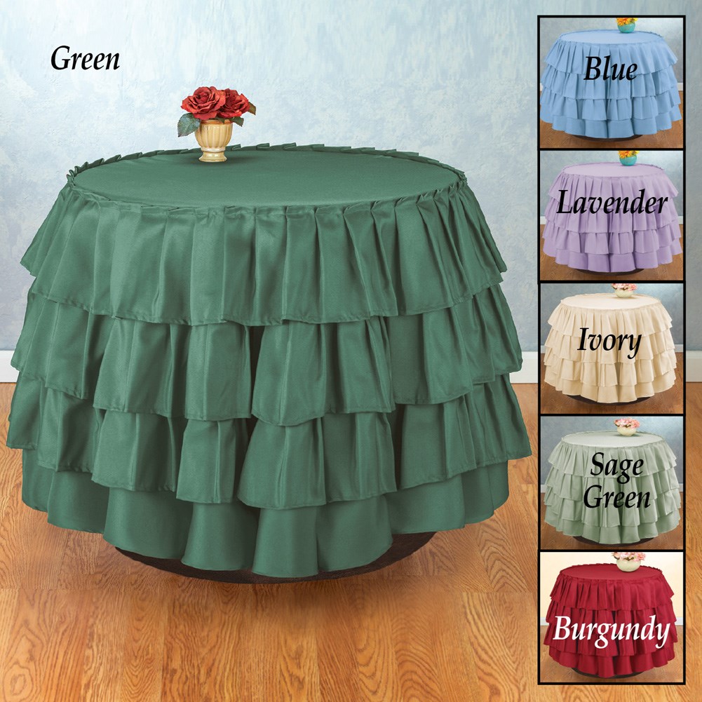Ruffle Tiered Tablecloth Linens Collections Etc.