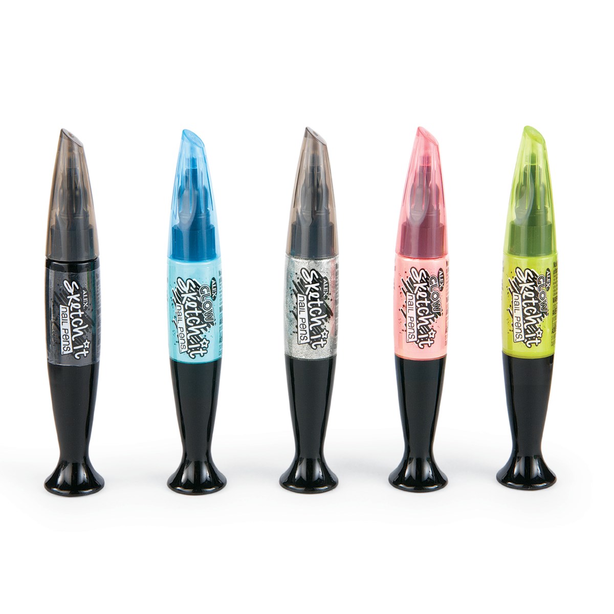 Glow in the Dark Nail Polish Pens Set of 5 Collections Etc.