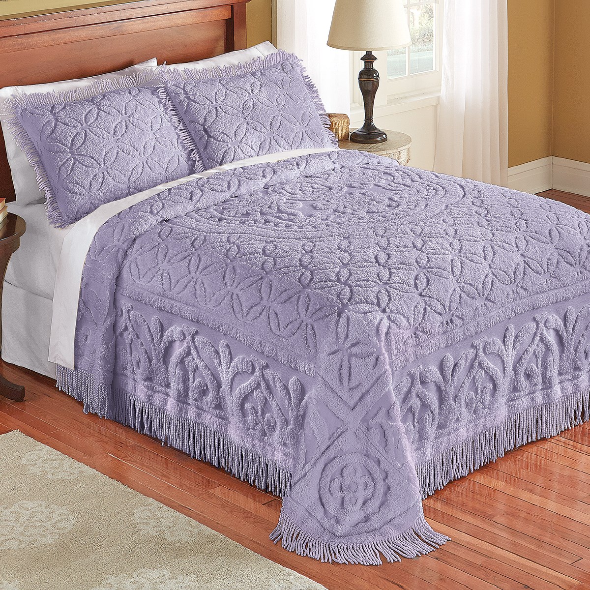 Victoria Plush Chenille Fringe Bedspread Collections Etc.