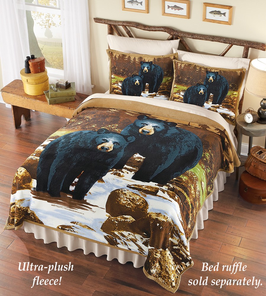Nature Bear Fleece Coverlet Collections Etc.