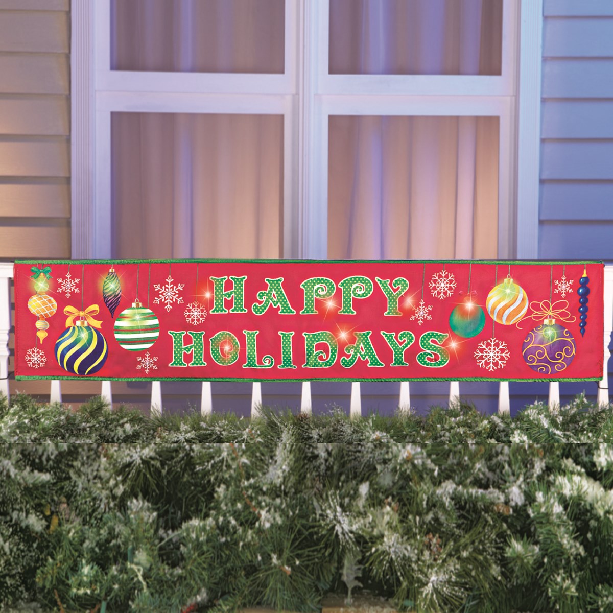 Lighted Outdoor Happy Holidays Banner Collections Etc.