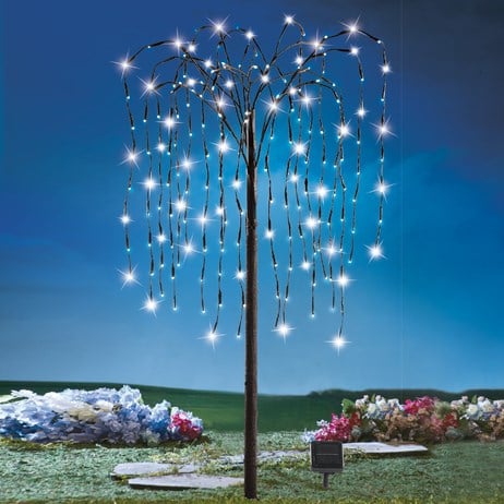 Willow Tree Outdoor Decoration With Solar Lights Collections Etc