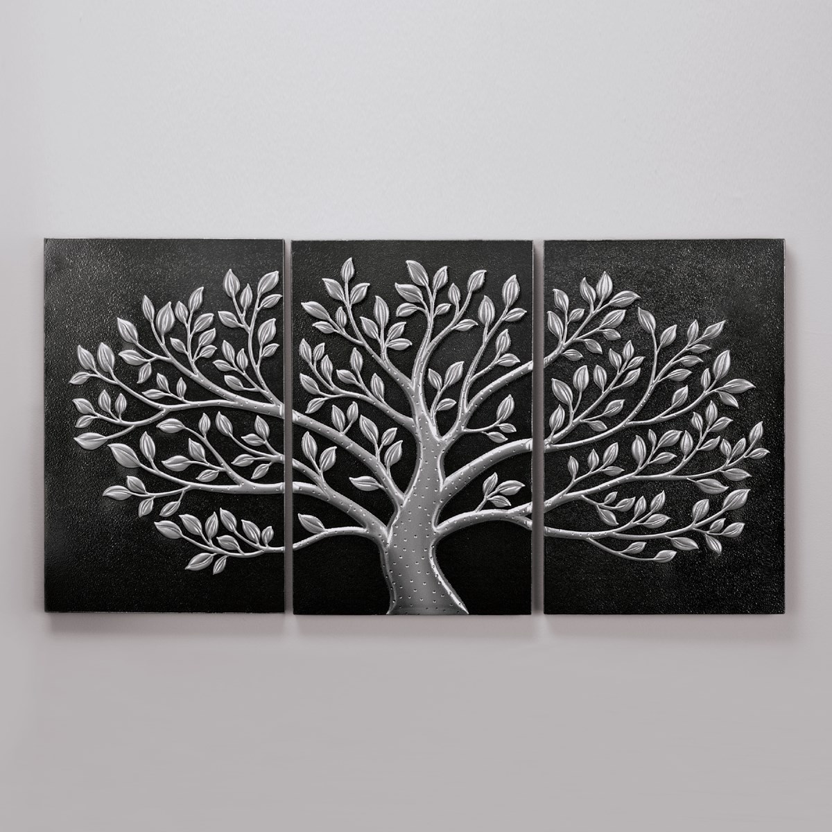 Silver Tree Wall Art Panels Set of 3 Collections Etc.