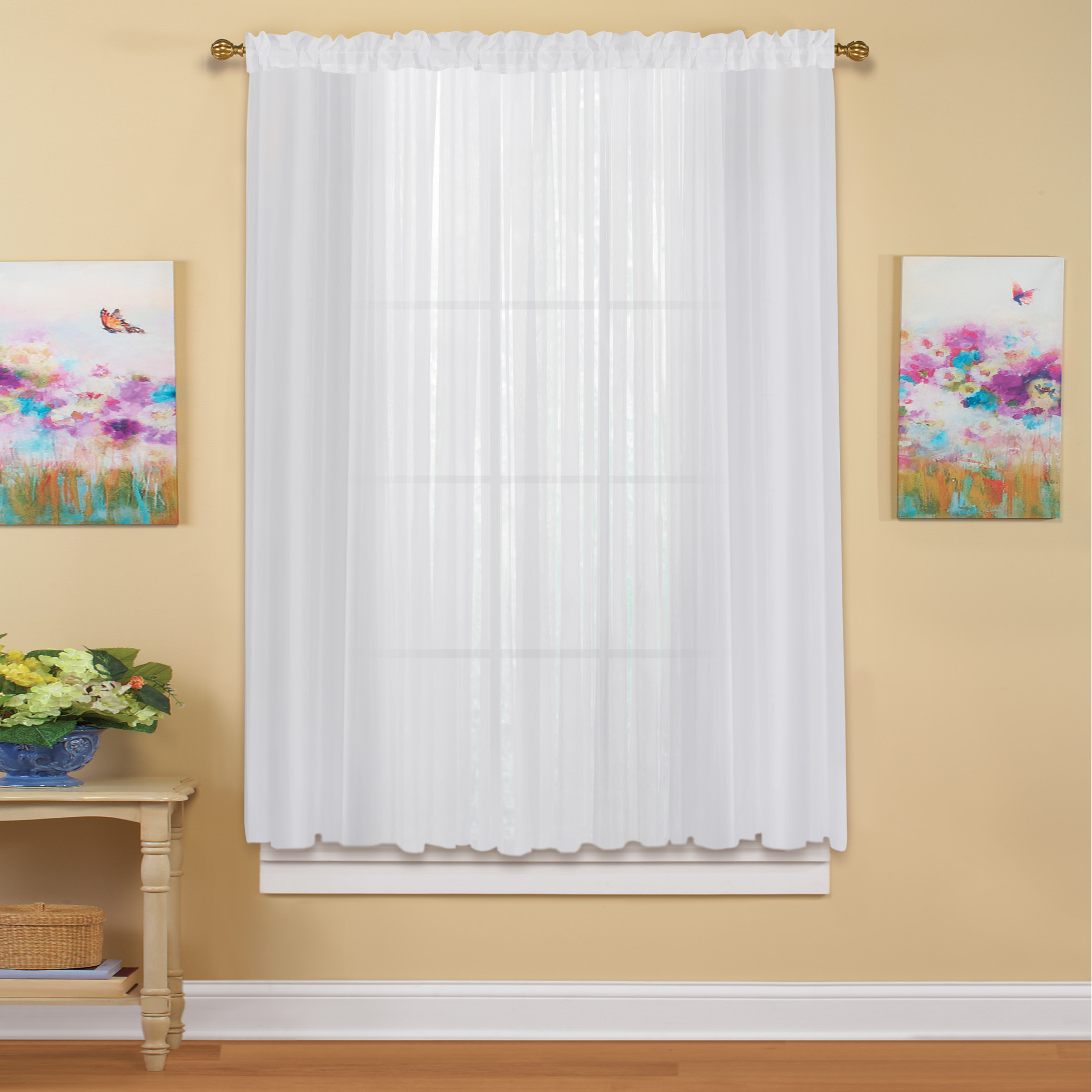 Decorative Sheer Curtain Panel Collections Etc