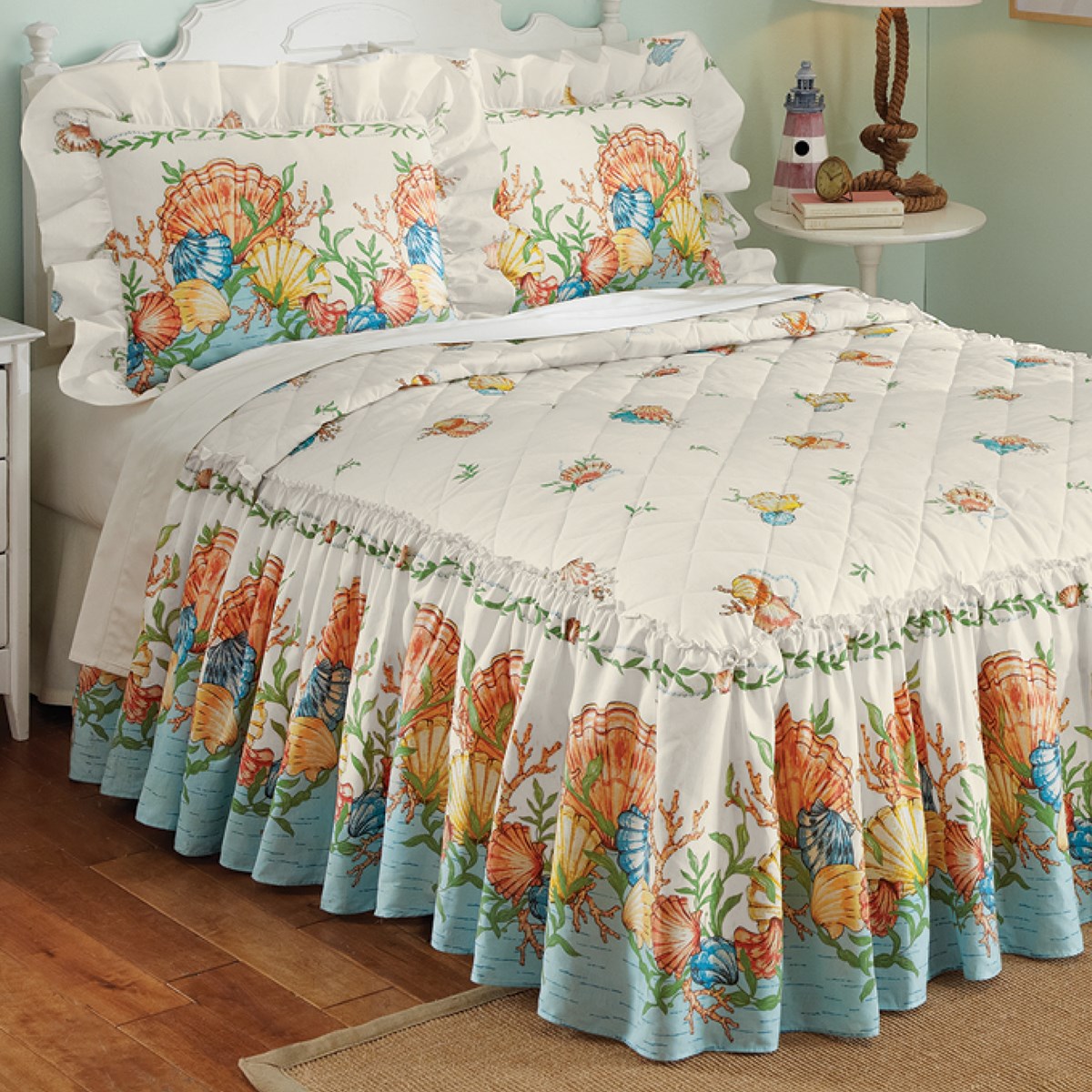 Coastal Beach Seashell Bedspread Collections Etc.