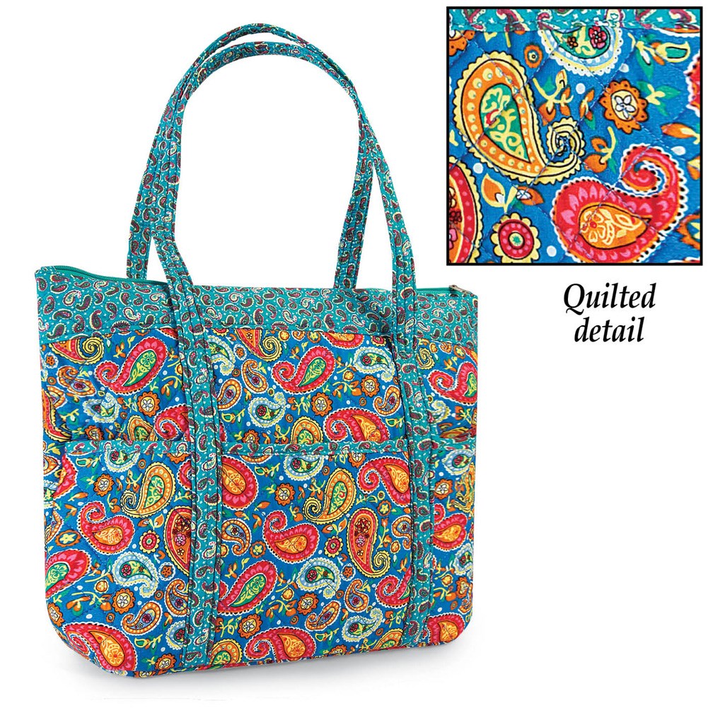 Paisley Quilted Tote Bag Collections Etc.