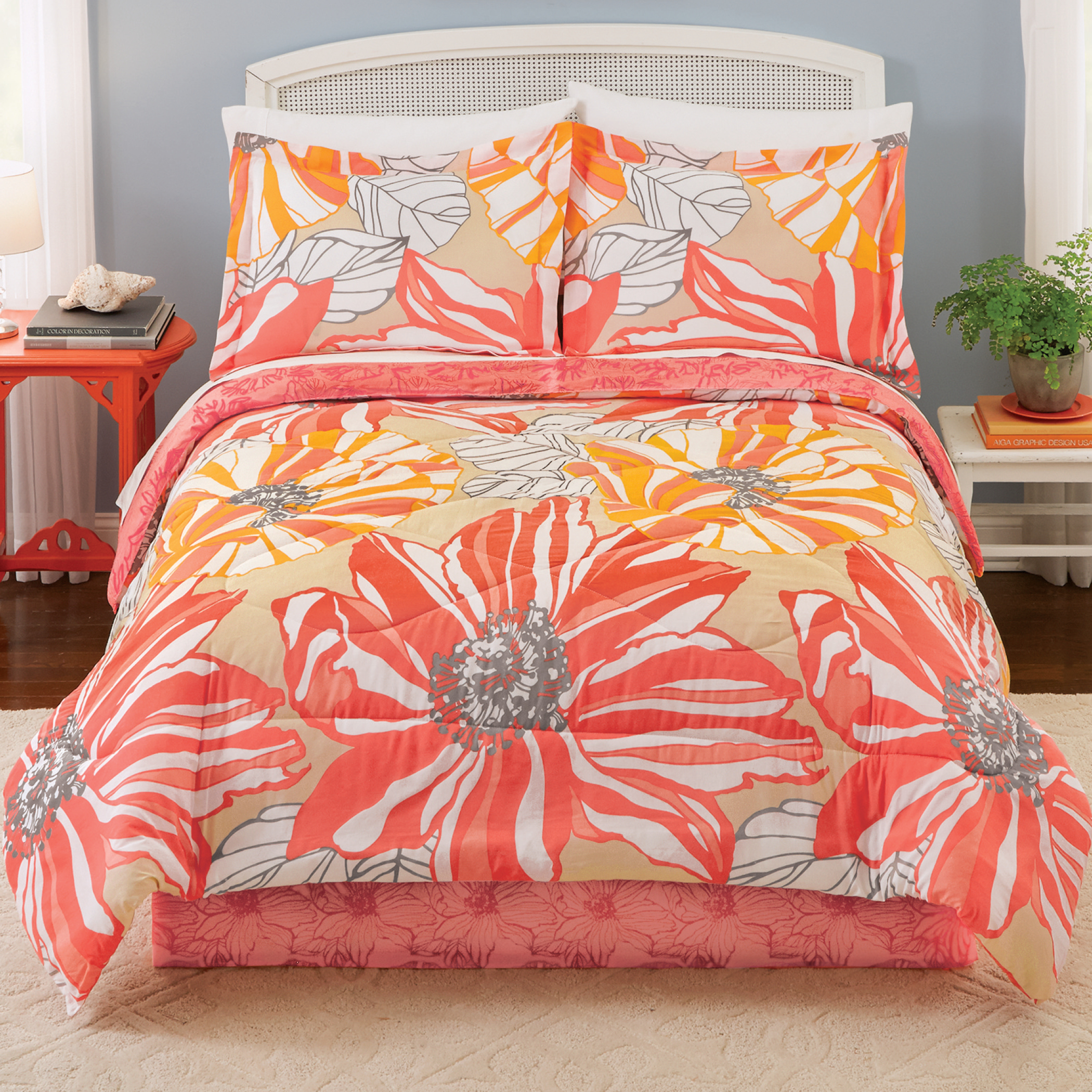 Coral Springs Floral Comforter Set Collections Etc
