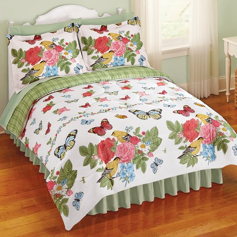 Abigail Rose Bird And Butterfly Comforter Set Collections Etc