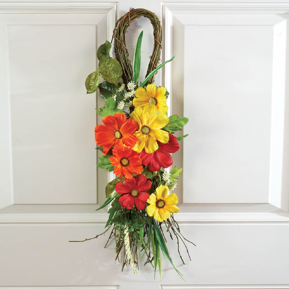 Tropical Floral Swag Wall Decor Collections Etc.