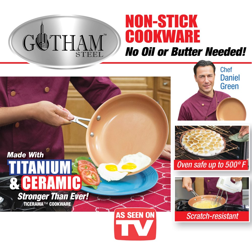Gotham Steel Nonstick Deluxe Frying Pan Collections Etc.