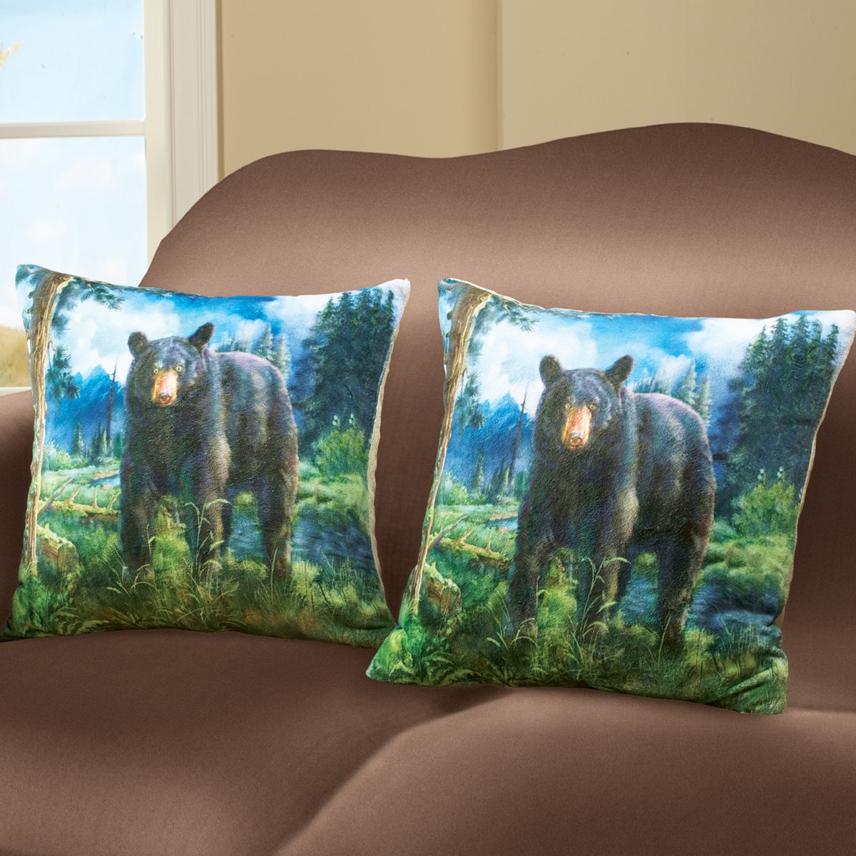 Black Bear Pillow Covers Set of 2 Collections Etc.