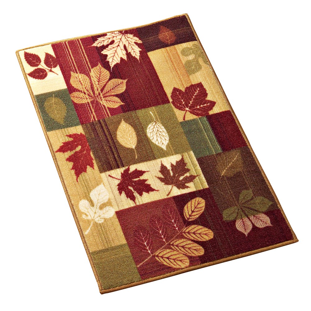 Color Blocked Autumn Leaves Rug Collections Etc.