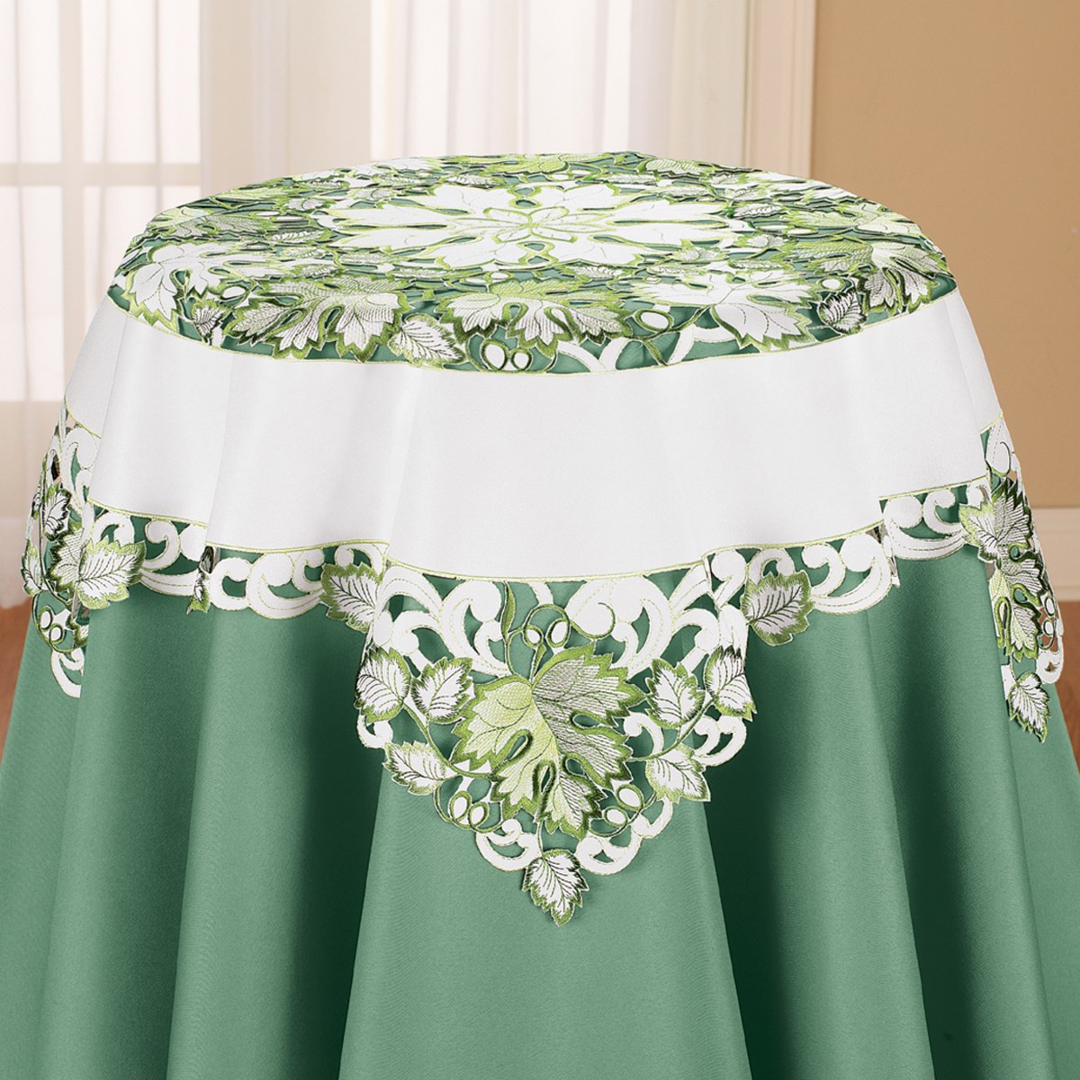 Elegant Leaf Design Table Linens Collections Etc.