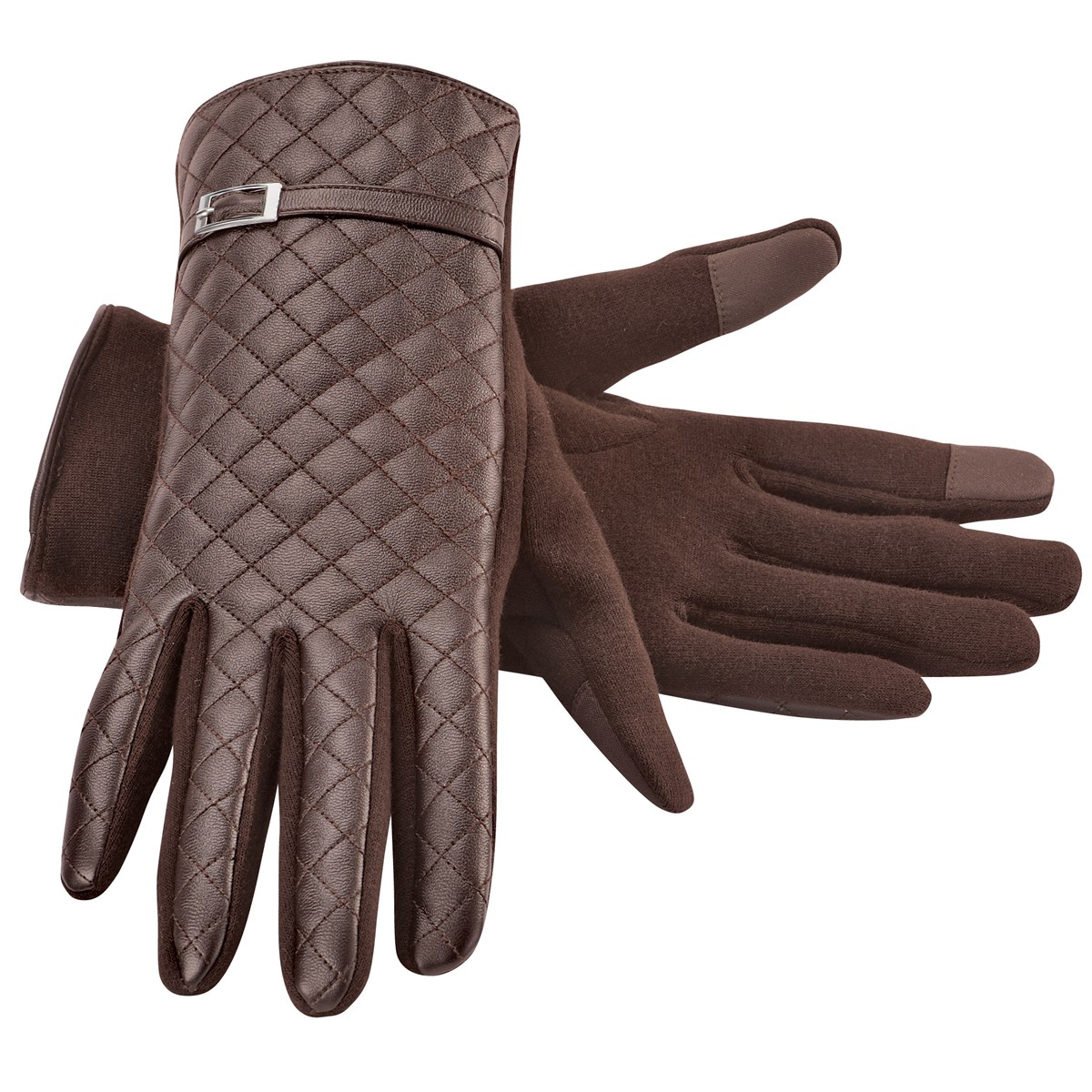 Faux Leather Quilted Smart Touch Gloves Collections Etc.