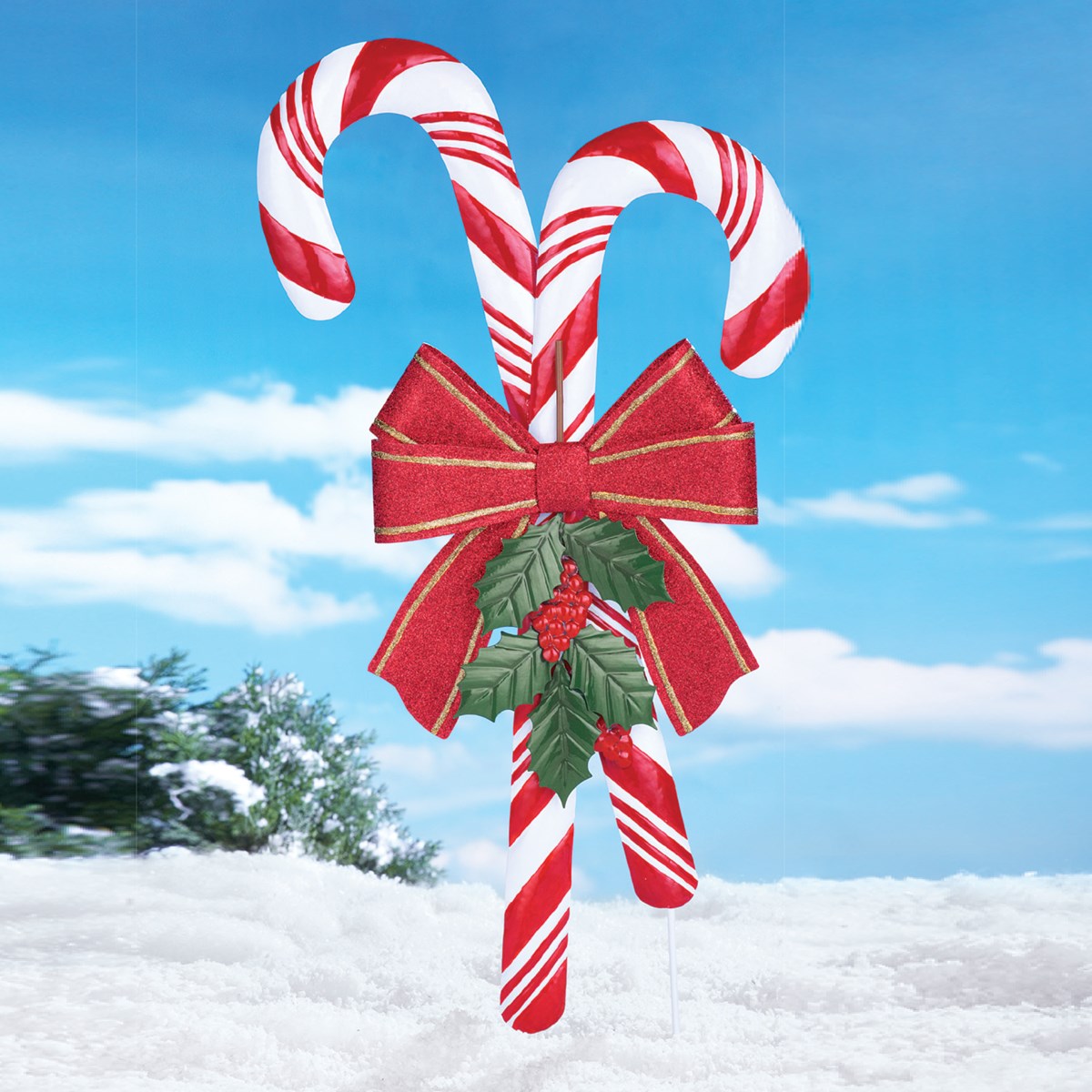 Peppermint Candy Cane Garden Stake Collections Etc.