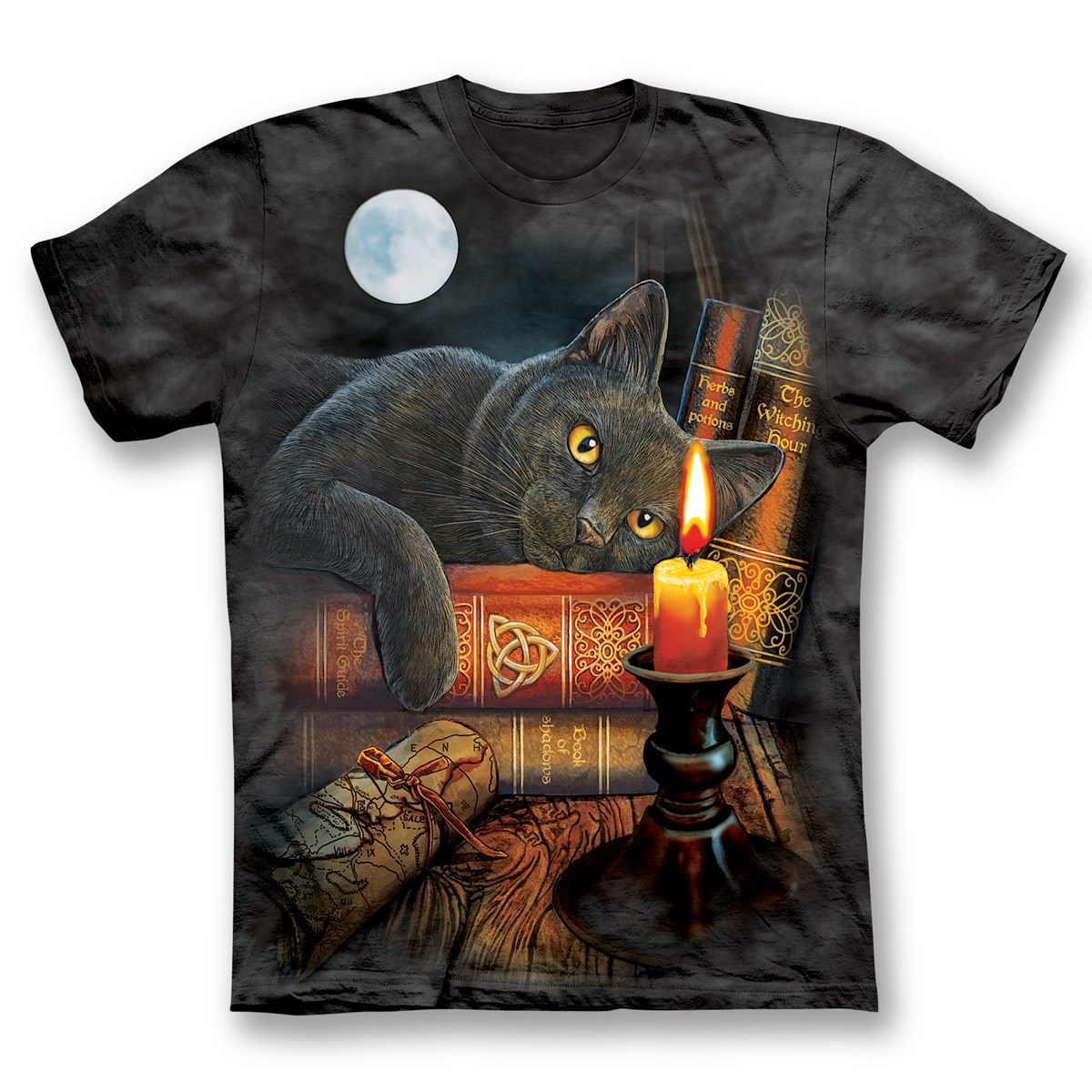 Full Moon Cat Halloween T-shirt | Collections Etc.