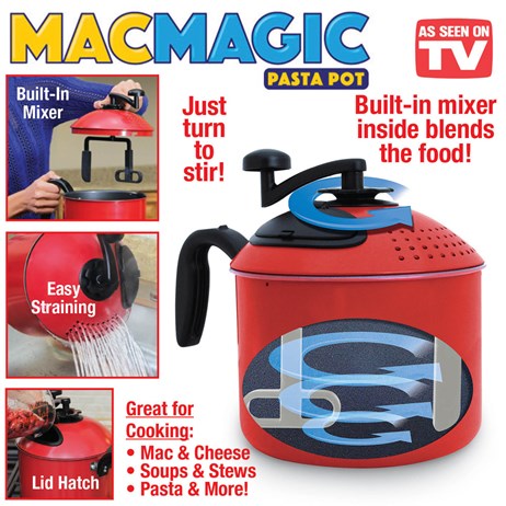 Mac Magic® 4 qt Red Pasta Pot