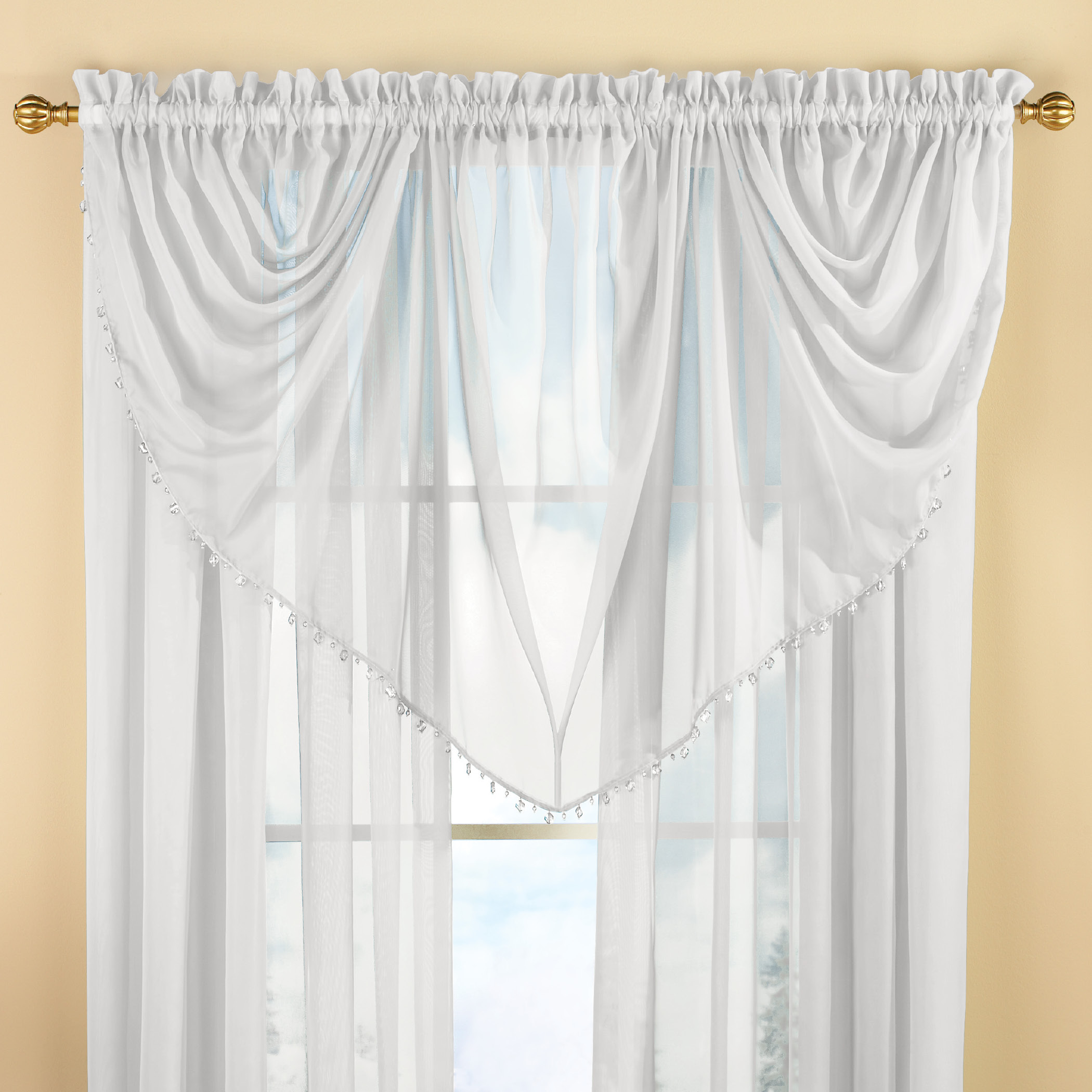 Beaded Waterfall Window Valance Collections Etc
