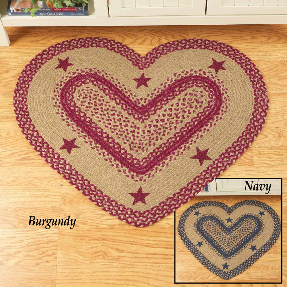 Country Heart Braided Accent Rug Collections Etc.